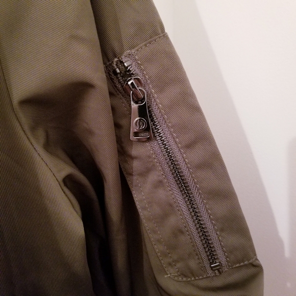 Bernardo | Army Green Long Bomber Jacket Coat - Picture 5 of 8